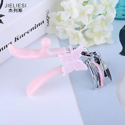 Beaupretty Rizador de Pestañas Rizador de Pestañas de Acero Inoxidable Herramienta de Maquillaje Eyelashories para Mujeres Madam Girl Lady Use (Rosa + Plata)