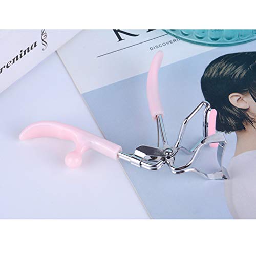 Beaupretty Rizador de Pestañas Rizador de Pestañas de Acero Inoxidable Herramienta de Maquillaje Eyelashories para Mujeres Madam Girl Lady Use (Rosa + Plata)