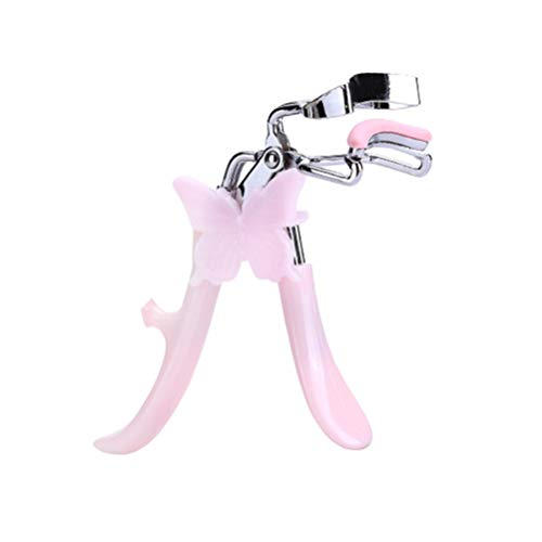 Beaupretty Rizador de Pestañas Rizador de Pestañas de Acero Inoxidable Herramienta de Maquillaje Eyelashories para Mujeres Madam Girl Lady Use (Rosa + Plata)