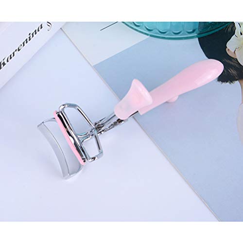 Beaupretty Rizador de Pestañas Rizador de Pestañas de Acero Inoxidable Herramienta de Maquillaje Eyelashories para Mujeres Madam Girl Lady Use (Rosa + Plata)