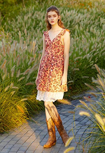 BEAUTELICATE Mujer Enaguas de Algodón Corta Antiestática Combinación para Vestido Antideslizante Plain Falda Marfil Negro con Encaje Dobladillo 55CM 60CM