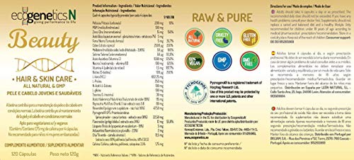 Beauty - Colágeno + Biotina + L-lisina + Ácido Hialurónico + Zinc + Resveratrol + Picnogenol + Reinoutria + Astaxantina | para la salud del Cabello, Uñas y Piel – 120 cápsulas