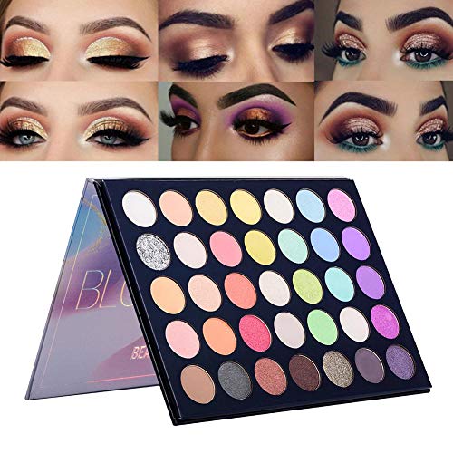 Beauty Glazed Blooming UP Maquillaje profesional de sombras de ojos coloridas 35 Sombra de ojos mate brillante y brillante Shimmery Powder sedoso Paleta de sombras de ojos con brillo prensado