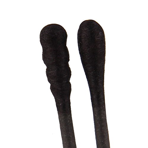 Beauty7 Bastoncillo de Algodón x200 Piezas Negro Salón de Belleza Accesorios en Forma de Ronda o Espiral de la Cabeza La Pasta de Madera Desnatada Carrete