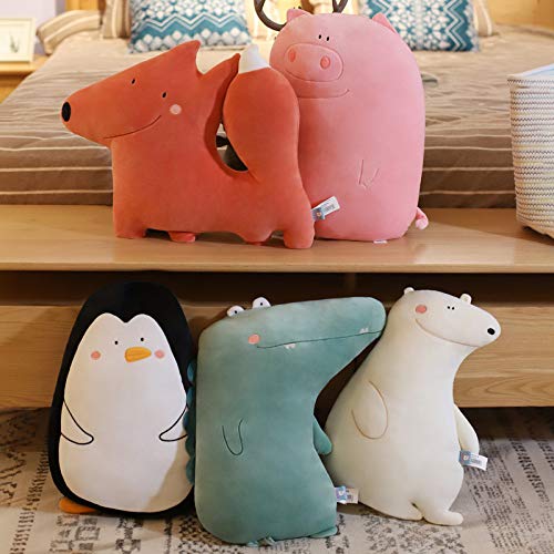 Bebé Suave Felpa Suave Animal Sonajero Sonajero NiñO MuñEca De Cerdo Zorro Linda Almohada para Dormir 50 Cm