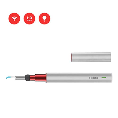bebird Limpiador De Oídos Con Con Otoscopio WiFi Ultradelgado Limpiador De Cera De Oreja - De plata