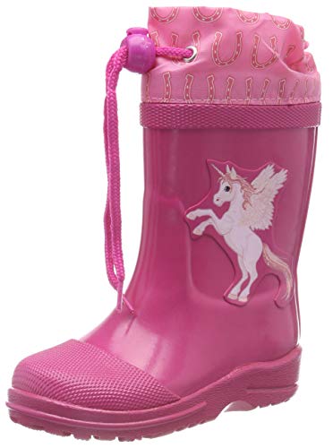 Beck Unicorn, Botas de Lluvia para Niñas, Rosa 06, 23 EU
