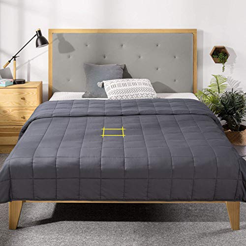BedStory Manta ponderada 100% algodón Natural antiácaros hipoalergénica Suave y cómoda Puede aliviar la ansiedad el estrés el insomnio Gris Oscuro 122 * 183 cm (6,8 kg) Adultos