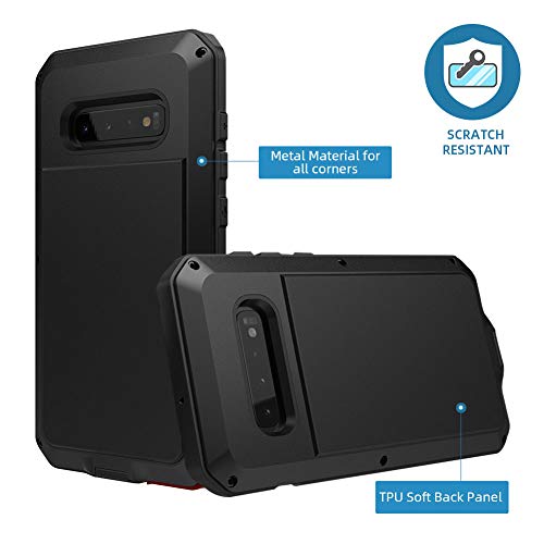 Beeasy Funda Samsung Galaxy S10 Plus,Antigolpes Rígida Robusta Antigravedad Carcasa Fundas S10+ Resistente al Impacto Militar Duradera Blindada Fuerte de Seguridad al Aire Libre Case Cover,Negro