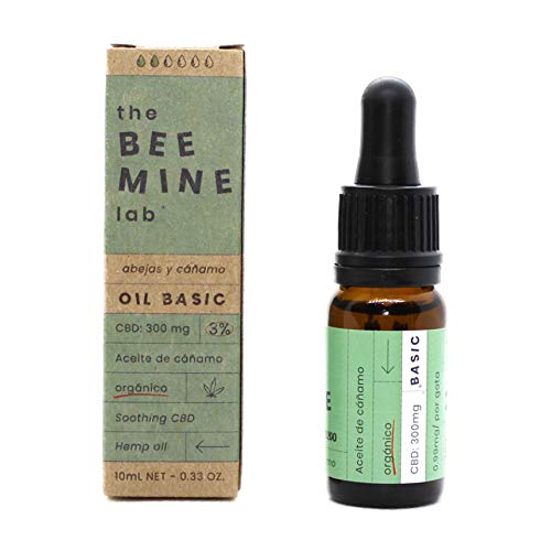 Beemine Aceite de Cáñamo Orgánico 300 mg (3%) Espectro Completo - 100% Natural - Alivio Estrés y Ansiedad - 10ml