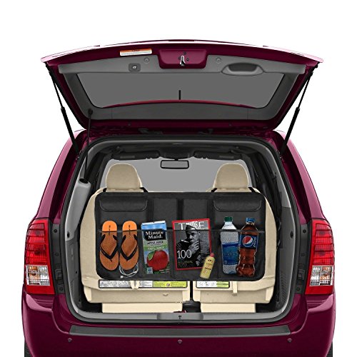 Beepzoo - Organizador para asiento trasero de coche, accesorios de carga, ahorro de espacio, resistente, se adapta a todoterrenos, con tapa inferior