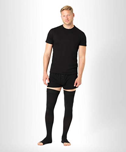 ®BeFit24 Medias de Compresión (23-32 mmHg, 120 Denieres, Clase 2) sin Puntera para Hombre y Mujer - Ideal para Embarazo, Varices y Circulación - [ Size 3 - Long: A - Beige ]