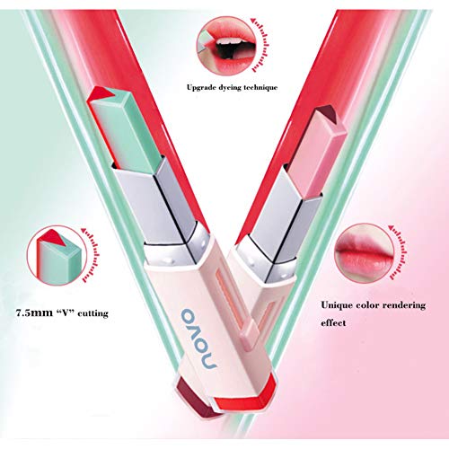 Beito 1 UNID Maquillaje Dos tonos Lápiz labial Hidratante Gradiente Lápiz labial Larga duración Labio Labio Belleza Labios naturales Cosméticos Barra de labios Tinte Regalo para niñas (06)