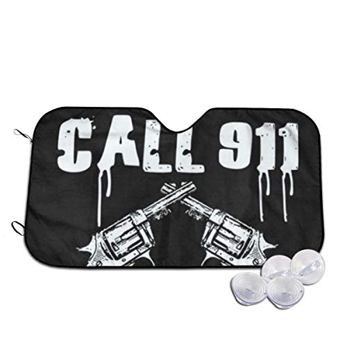 Bellaer Parabrisas del Coche Sun Shade Texas We Don't Call 911 Car Windshield Sun Shade Foldable Sunshade for Car SUV Trucks Minivans Sunshades