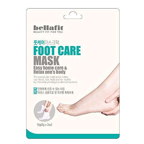 [Bellafit]Mascarillas para pies - Calcetines hidratantes para Talones agrietados y pie seco 5 paquetes