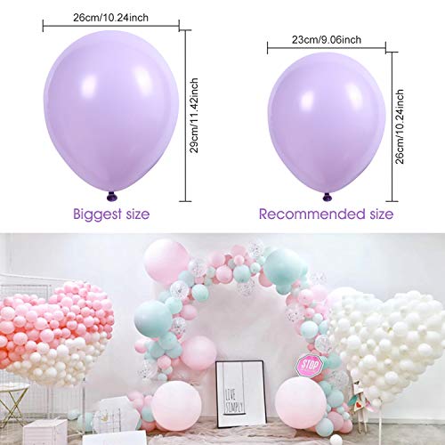 BelonLink Globos Pastel, Pack de artículos para fiestas, Macaron Latex Balloons Color Globos para Graduaciones, Fiestas, cumpleaños, día de San Valentín, Decoraciones (100 PCS)