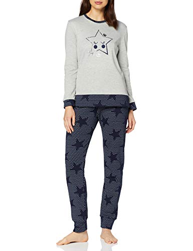BELTY 19I-0104K-02 Conjuntos de Pijama, Azul (Marino Marino), Medium (Tamaño del Fabricante:M) para Mujer