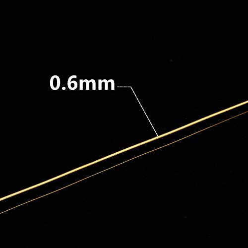 BENECREAT 20m Alambre de Cobre Cable Metálico Accesorios de manualidad para Diseño de Bisutería - Dorado Calibre 22