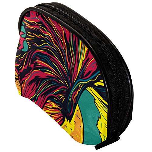 Bennigiry Colorido patrón de pez beta siamés luchando peces Betta Splendens cosméticos bolsa organizador para mujer kit de viaje con cremallera multifunción bolsa de almacenamiento