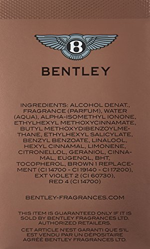 Bentley INTENSE Eau De Parfum Natural Spray 3.4oz / 100ml For Men by Bentley Fragrances [Beauty] by Bentley Fragrances