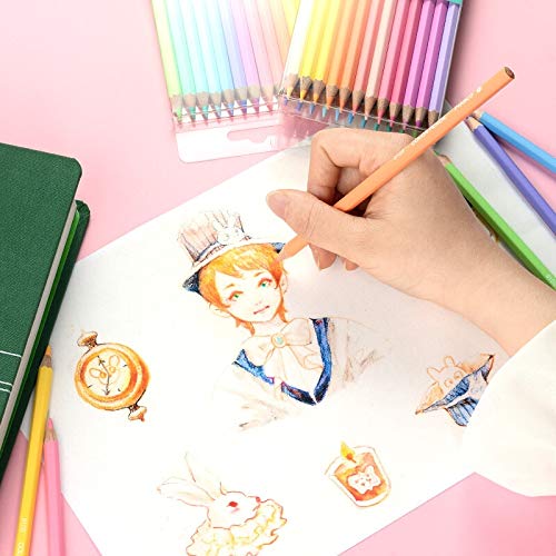 Berrd 12/24 nuevos lápices de Colores Pastel Suaves de Moda Andstal lápices de Colores no tóxicos Lapis de Cor lápices de Colores para Escolares - 24 Pastel Cuadrado-2