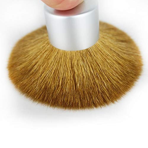 BERYLSHOP 2 Piezas Pincel de maquillaje Pincel de maquillaje Pincel de base de lana Maquillaje de cara Pincel de rubor (Color : Silver)