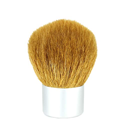 BERYLSHOP 2 Piezas Pincel de maquillaje Pincel de maquillaje Pincel de base de lana Maquillaje de cara Pincel de rubor (Color : Silver)