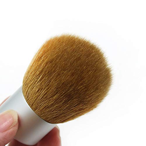 BERYLSHOP 2 Piezas Pincel de maquillaje Pincel de maquillaje Pincel de base de lana Maquillaje de cara Pincel de rubor (Color : Silver)