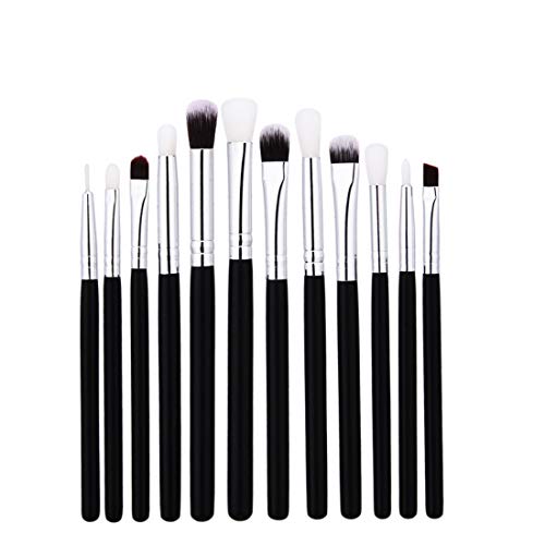 BERYLSHOP Set de brocha de maquillaje Herramientas Maquillaje Kit de aseo Nylon Cosmetic Brush Eye Brush 12 en 1 (Color : 12-piece)
