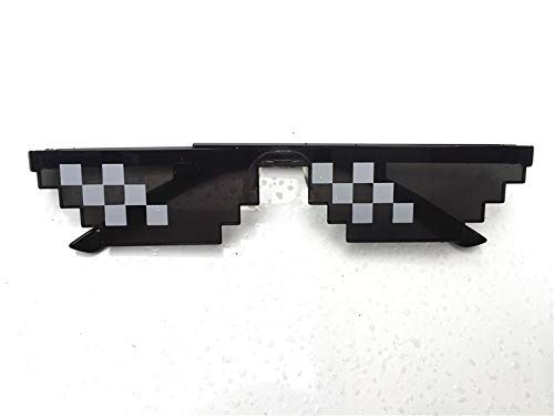 Best-Bag Cool Thug Life Gafas Negro 8 bit Pixel Gafas de Sol Divertidas Unisex Lentes Gafas de Sol Juguete (S)