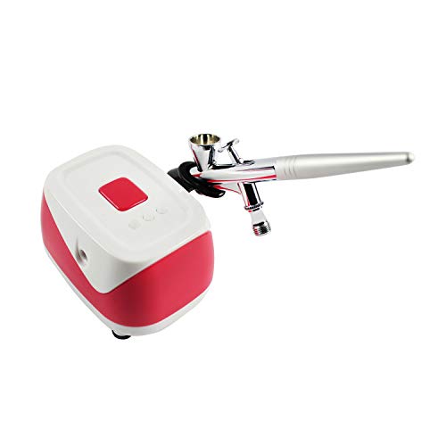 BESTA Abest - Kit de aerógrafo Profesional con Mini compresor de Aire, Kit de Limpieza aerógrafo para Maquillaje aerógrafo, Pasteles, Tatuajes, decoración de uñas