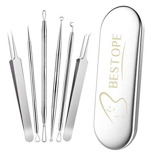 BESTOPE - Juego de 6 pinzas para extraer puntos negros