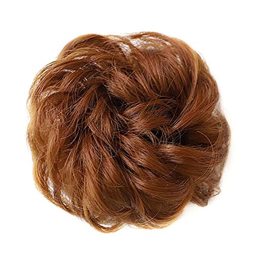 BESTUNG Extensiones de bollos para el pelo Scrunchies rizados desordenados Postizos Donut sintético Updo para mujeres y niñas (30#)