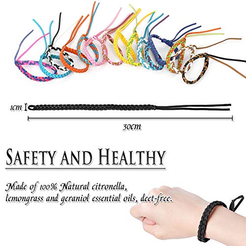 BESTZY 12PCS Repelente de mosquitos Pulsera Repelente Antimosquitos Naturales Pulseras Repelentes de Mosquitos para una protección prolongada contra mosquitos e insectos(colores aleatorios)