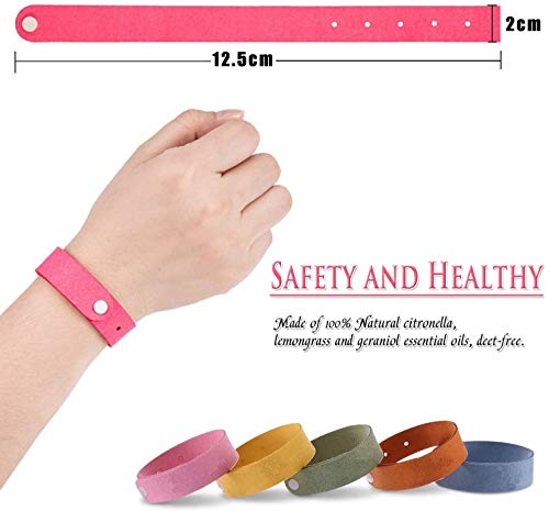 BESTZY 15PCS Repelente de Mosquitos /10PCS Pegatinas Repelentes Pulsera Repelente Antimosquitos Naturales Pulseras Repelentes de Mosquitos para una protección Prolongada contra Mosquitos e Insectos