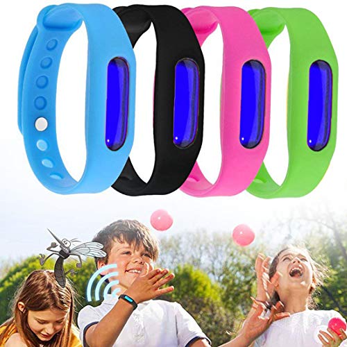 BESTZY Pulsera Repelente, 8 Piezas Pulsera Repelente de Mosquitos Pulsera Repelente Antimosquitos Naturales para Una Protección Prolongada contra Mosquitos
