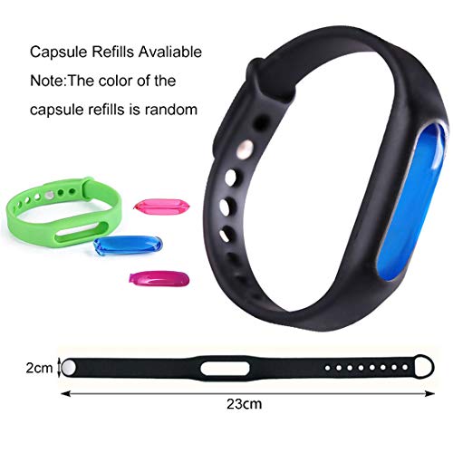 BESTZY Pulsera Repelente, 8 Piezas Pulsera Repelente de Mosquitos Pulsera Repelente Antimosquitos Naturales para Una Protección Prolongada contra Mosquitos