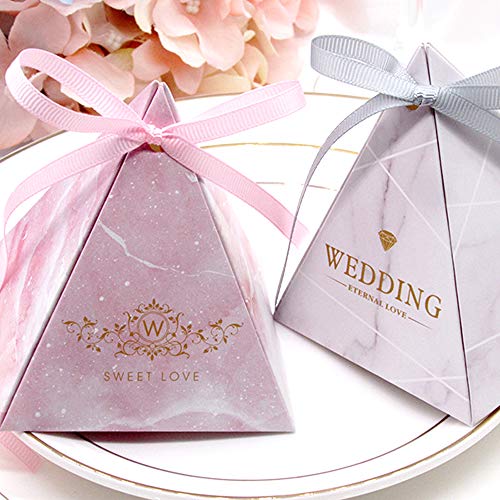 Besylo Cajas para Dulces, Cajas de Caramelo, 50pcs coloridas cajas de cupcakes con mentas, chocolates o dulces para la decoración de la fiesta de cumpleaños de la boda