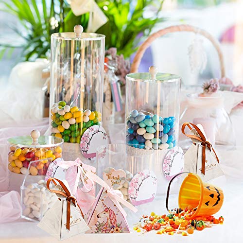 Besylo Cajas para Dulces, Cajas de Caramelo, 50pcs coloridas cajas de cupcakes con mentas, chocolates o dulces para la decoración de la fiesta de cumpleaños de la boda