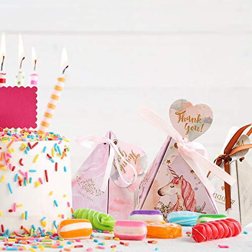 Besylo Cajas para Dulces, Cajas de Caramelo, 50pcs coloridas cajas de cupcakes con mentas, chocolates o dulces para la decoración de la fiesta de cumpleaños de la boda