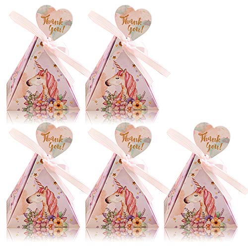 Besylo Cajas para Dulces, Cajas de Caramelo, 50pcs coloridas cajas de cupcakes con mentas, chocolates o dulces para la decoración de la fiesta de cumpleaños de la boda