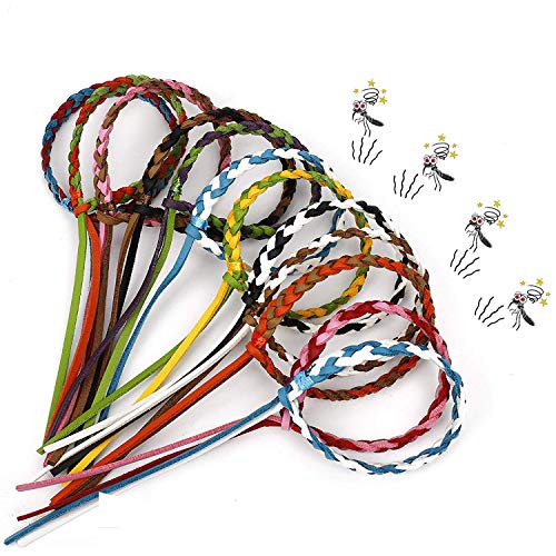 BETOY Repelente de Mosquitos Pulsera 12PCS Pulsera antimosquitos Pulseras repelentes de Mosquitos para una protección Prolongada contra Mosquitos e Insectos(Colores aleatorios)