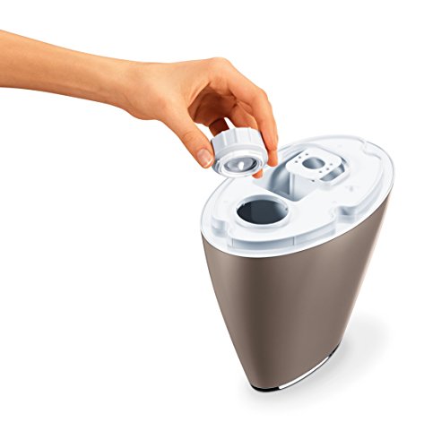 Beurer LB37 - Humidificador Ultrasónico, Micro Nebulización, hasta 20 m², Modo Noche, Silencioso, Máxima Nebulización 200 ml/h, Aceites Aromaticos, 20 W, cobre