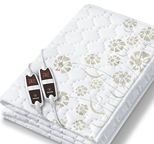 Beurer UB-68-XXL - Calientacamas doble, 150 x 160 cm, color blanco
