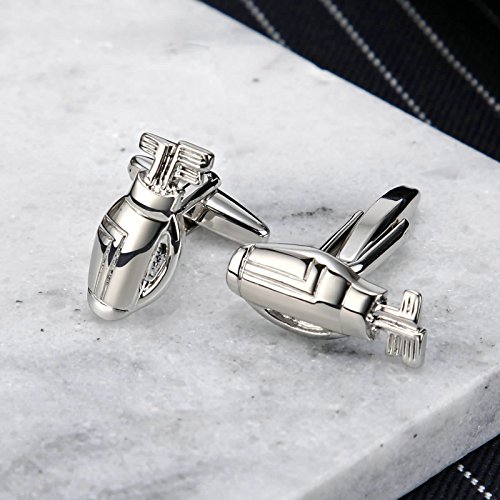Beydodo Gemelos 1 Par Acero Inoxidable Gemelos Camisa de Hombre Gemelos Boda de Negocios Club de Golf Gemelos Plata Gemelos para Hombre