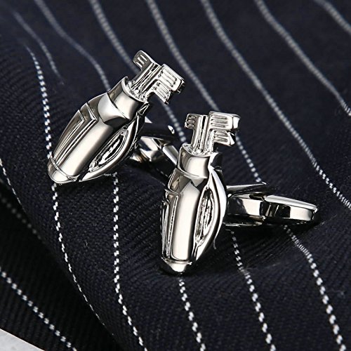 Beydodo Gemelos 1 Par Acero Inoxidable Gemelos Camisa de Hombre Gemelos Boda de Negocios Club de Golf Gemelos Plata Gemelos para Hombre