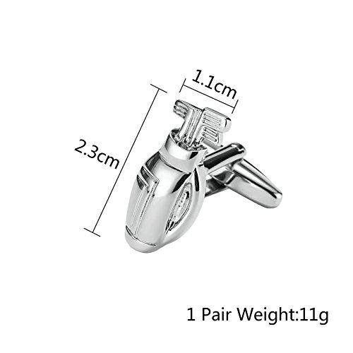 Beydodo Gemelos 1 Par Acero Inoxidable Gemelos Camisa de Hombre Gemelos Boda de Negocios Club de Golf Gemelos Plata Gemelos para Hombre