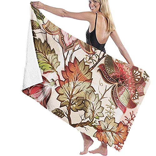 Beyond Loser Vintage Flowers Floral Provence Flower Nature 1 Poliéster Toalla De Playa Silla Gruesa Suave Secado Rápido Ligero Absorbente Toallas Manta,130X80 CM