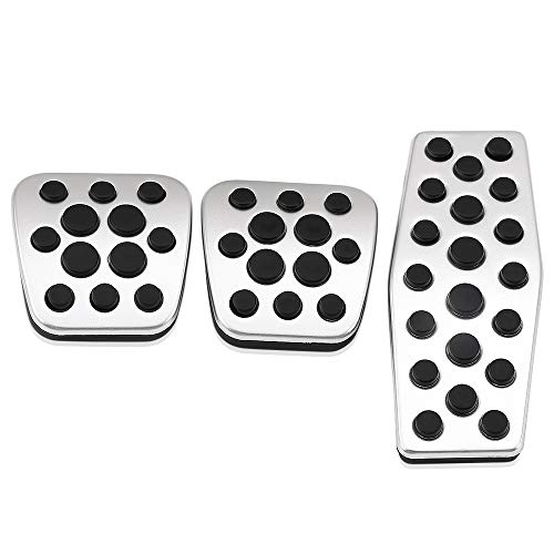 BGGPX Coche de Acero Inoxidable Pedal Pads Cubierta MT/Ajuste for Chevrolet/Ajuste for Cruze/Ajuste for Ventana Trasera sedán/for Opel Mokka 2013-2015 / Ajuste for Astra J Insignias