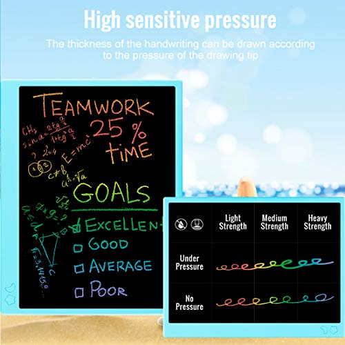 bhdlovely Tableta de Escritura LCD Tablero de Escritura 16 Pulgadas, Tablero de Dibujo electrónico Recargable USB, Tablero de Escritura borrable y portátil para Estudio de Adultos para niños (Azul)